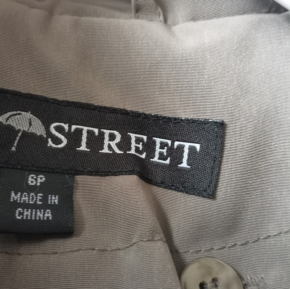 Vintage Fleet Street Olive Green Overcoat Trench Coat Long Jacket, - Picture 4 of 4